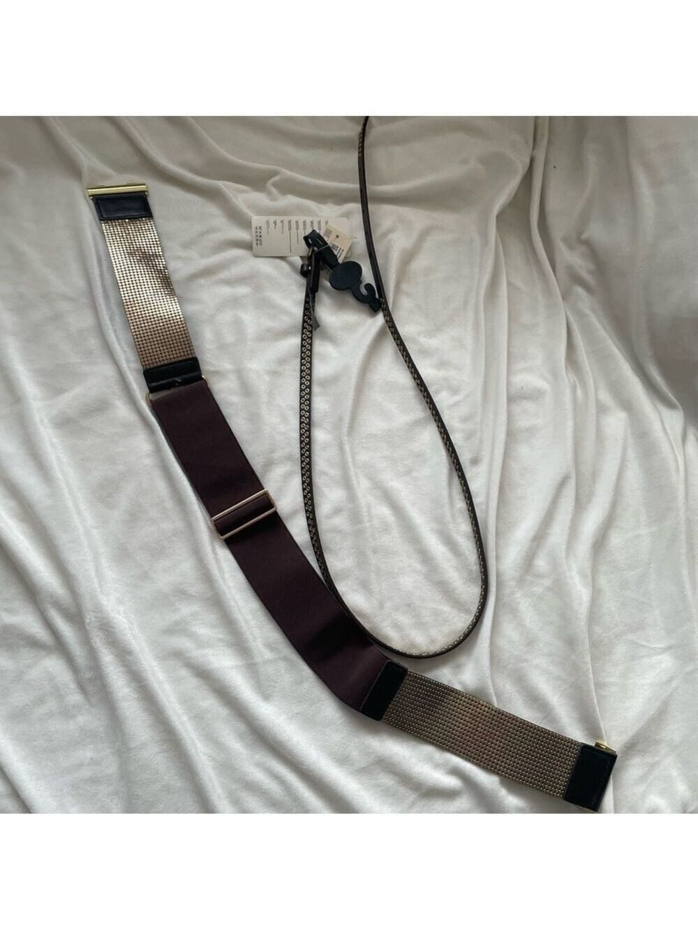 Brown studded belts (2) BCBG and Forever 21